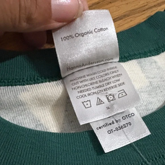 *NWT* organic* Hanna Andersson Green and White Tree Print Kids Pajamas - Picture 3 of 6